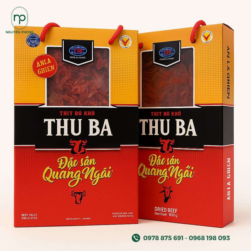 Hộp đựng khô bò Thu Ba